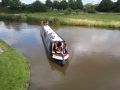 Debdale at Great Haywood Junction turning on to the Staffs and Worcester Canal. Debdale has been dressed to celebrate the Jubilee! - Location: Great Haywood Junction - Canal: Trent and Mersey