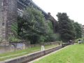 Lock 5E is directly after an aqueduct over the River Colne and below another high railway viaduct which trains photogenically clattered over as soon as the camera was put away! - Location: Huddersfield - Canal: Huddersfield Narrow