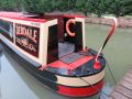 Debdale's stern with twisted painted swan-neck
