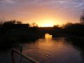 As we approached Macclesfield in failing light we were treated to a spectacular sunset behind us. - Location: Macclesfield - Canal: Macclesfield